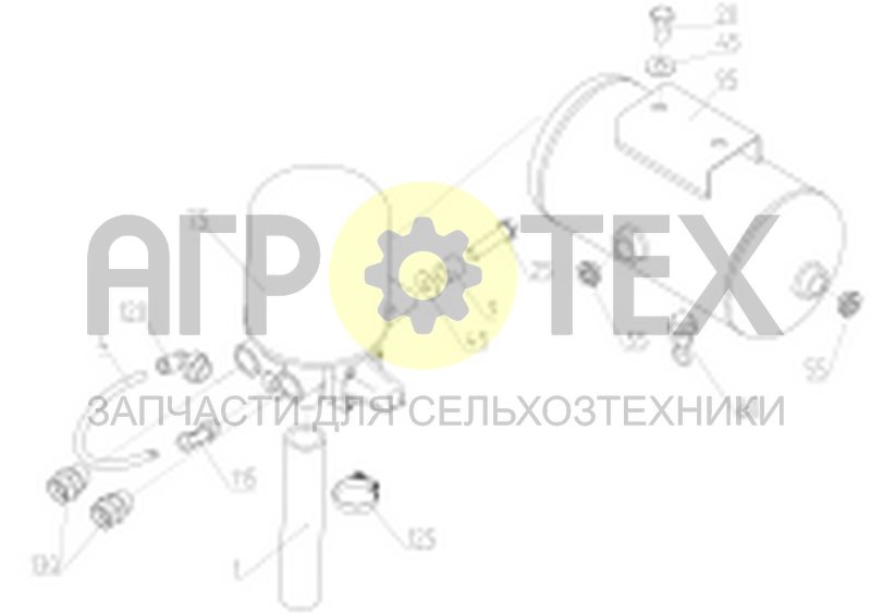 Чертеж Установка пневмоагрегатов (2650.31.00.510)